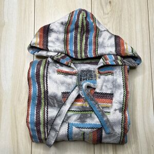 Original Senor Lopez Woven Hoodie Pullover Poncho Unisex Size Medium Multicolor